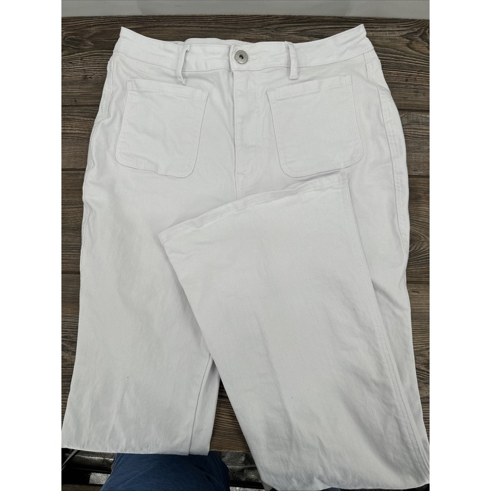 American Rag Cie White High Rise Sailor Flare Denim‎ Jeans Size 11/30 (30x31)
